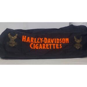 Harley-Davidson Cigarettes Black Nylon Duffle Bag Travel Gym Motorcycle
